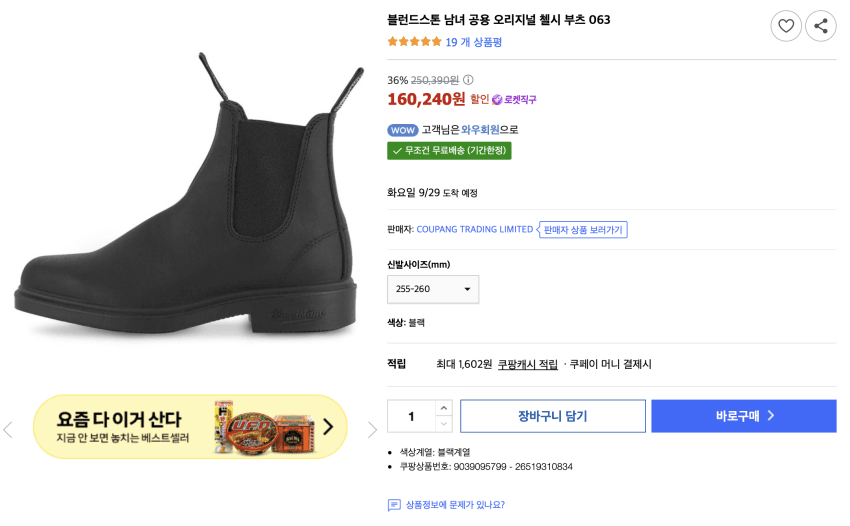 블런드스톤 오리지널 첼시 부츠 063