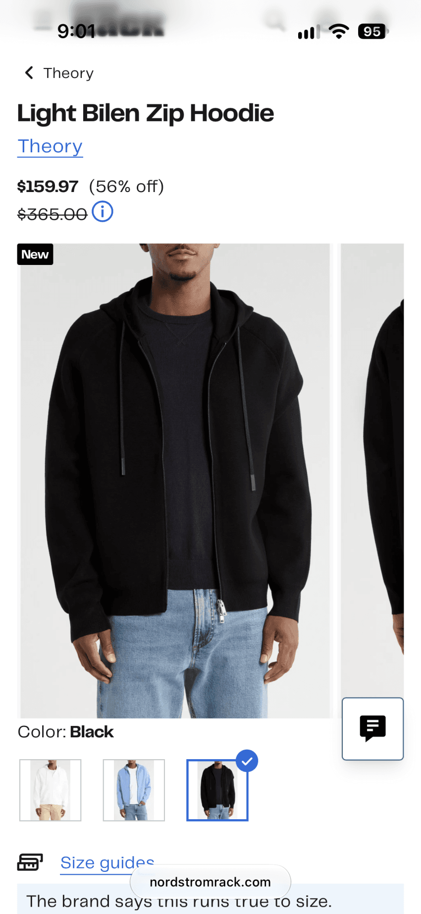 Theory Jago Hoodie Black