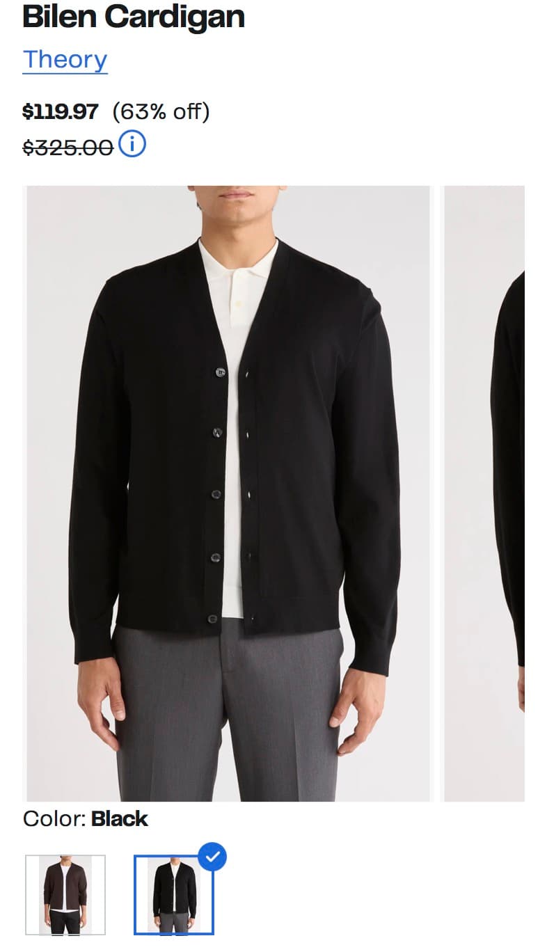 Theory Bilen Cardigan Black