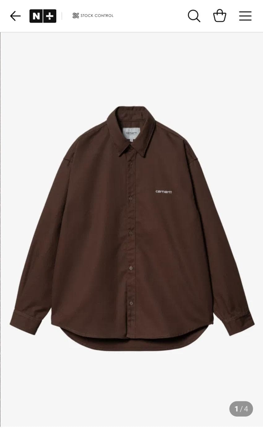 칼하트 긴팔 모듈 스크립트 셔츠