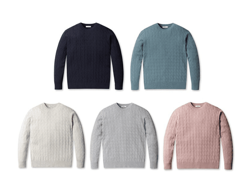 Project M Round Neck Cable Knit Sweater