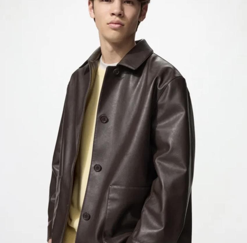 Uniqlo Coated Relaxed Shirt Jacket