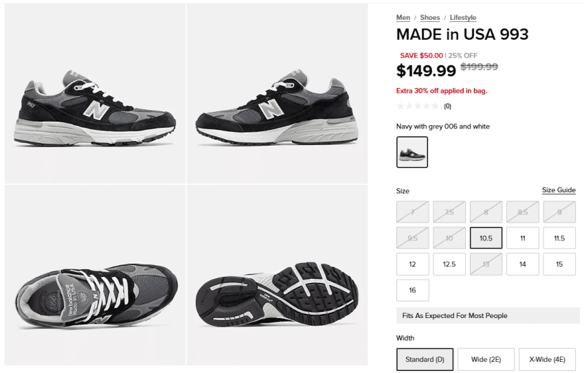 New Balance 993 Made in USA