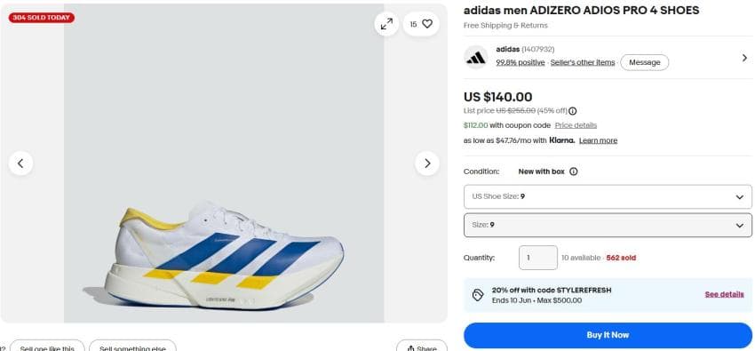 adidas Adios Pro 4