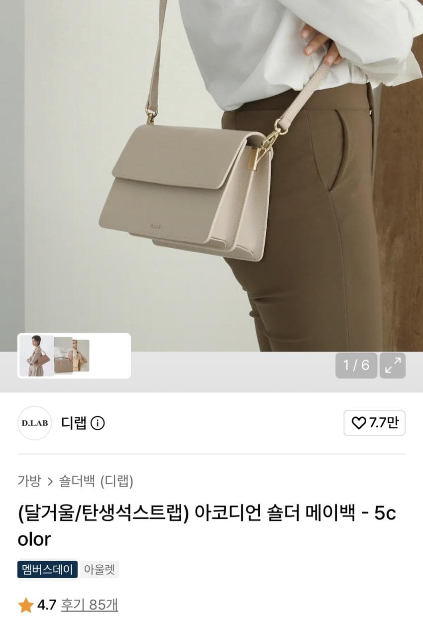 디랩 아코디언 숄더백