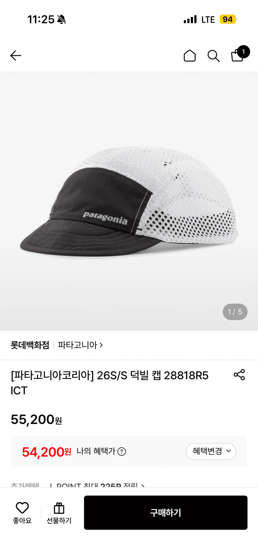 Patagonia 덕빌 캡