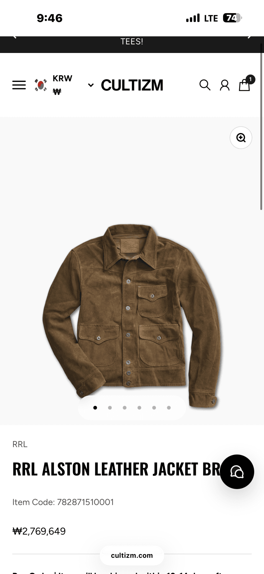RRL Alston Leather Jacket