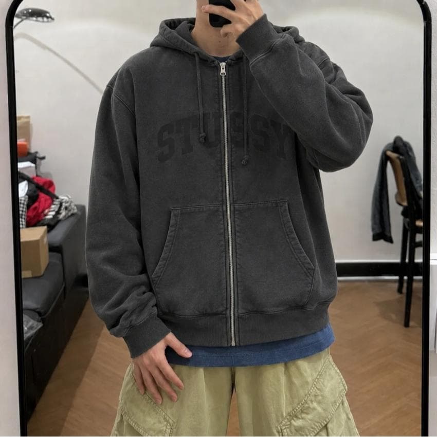 Stüssy 페이디드 후드집업