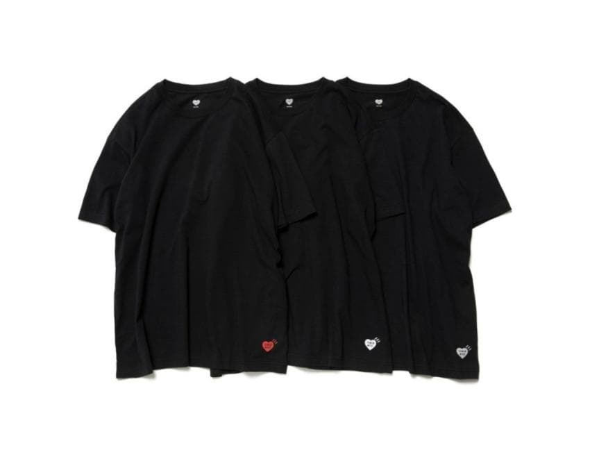 휴먼메이드 하트 언더 로고티 3PACK