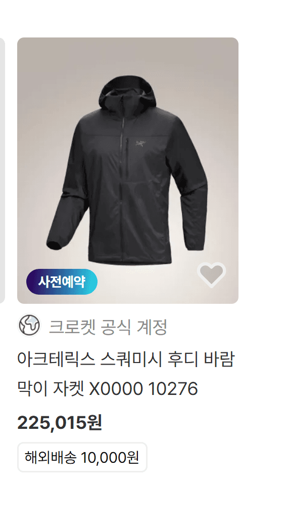 아크테릭스 스쿼미시 후디