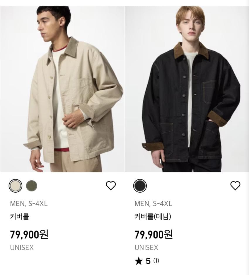 유니클로 커버롤 자켓