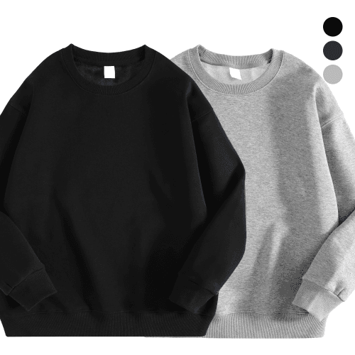 Men's Oversized Plain Long Sleeve Sweatshirt