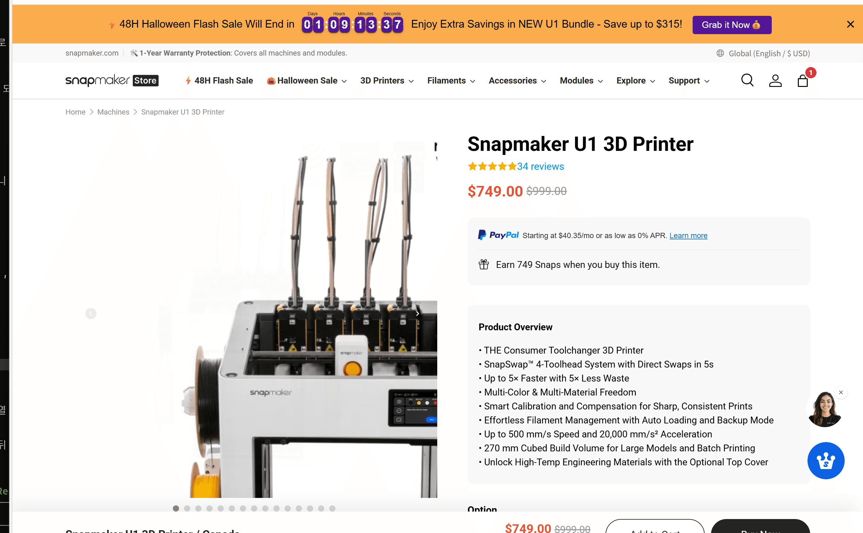 Snapmaker U1 3D Printer