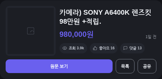 Sony A6400K 렌즈킷
