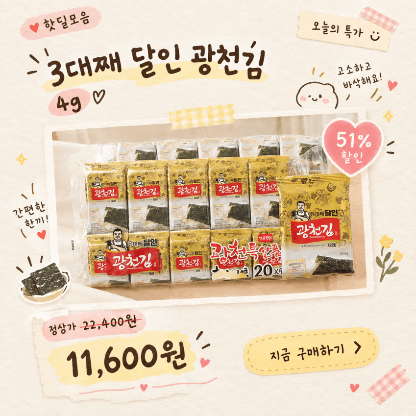 달인 광천김 4g x 40 packs