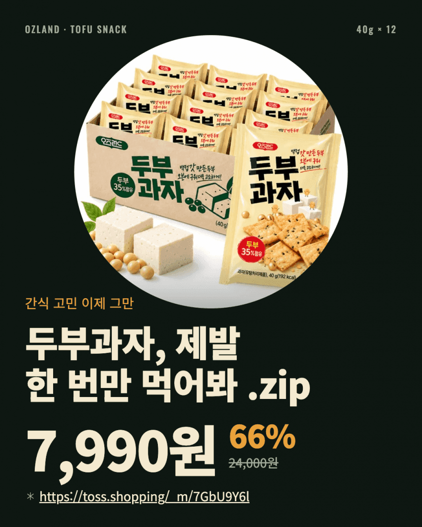 오즈랜드 두부과자 40g 12개