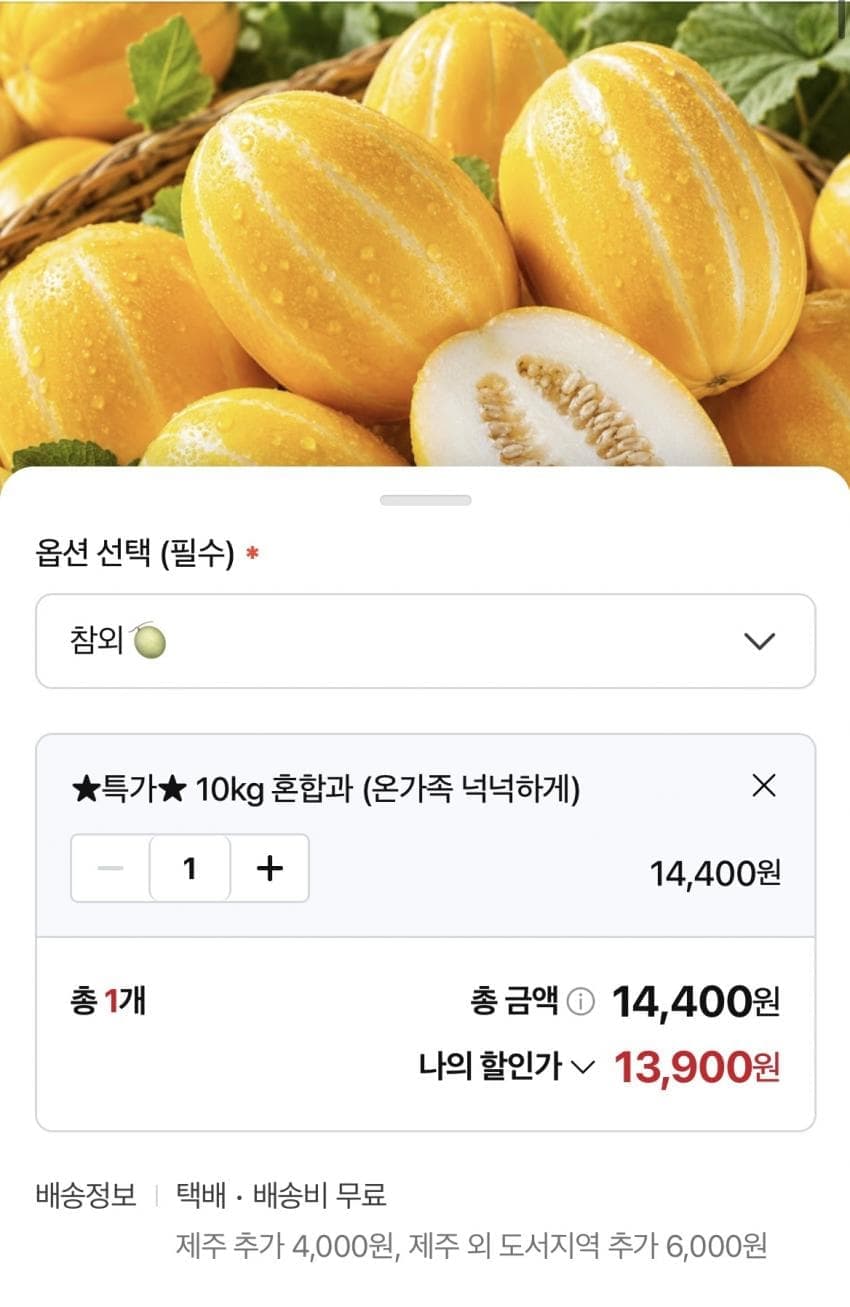 성주 꿀참외 10kg