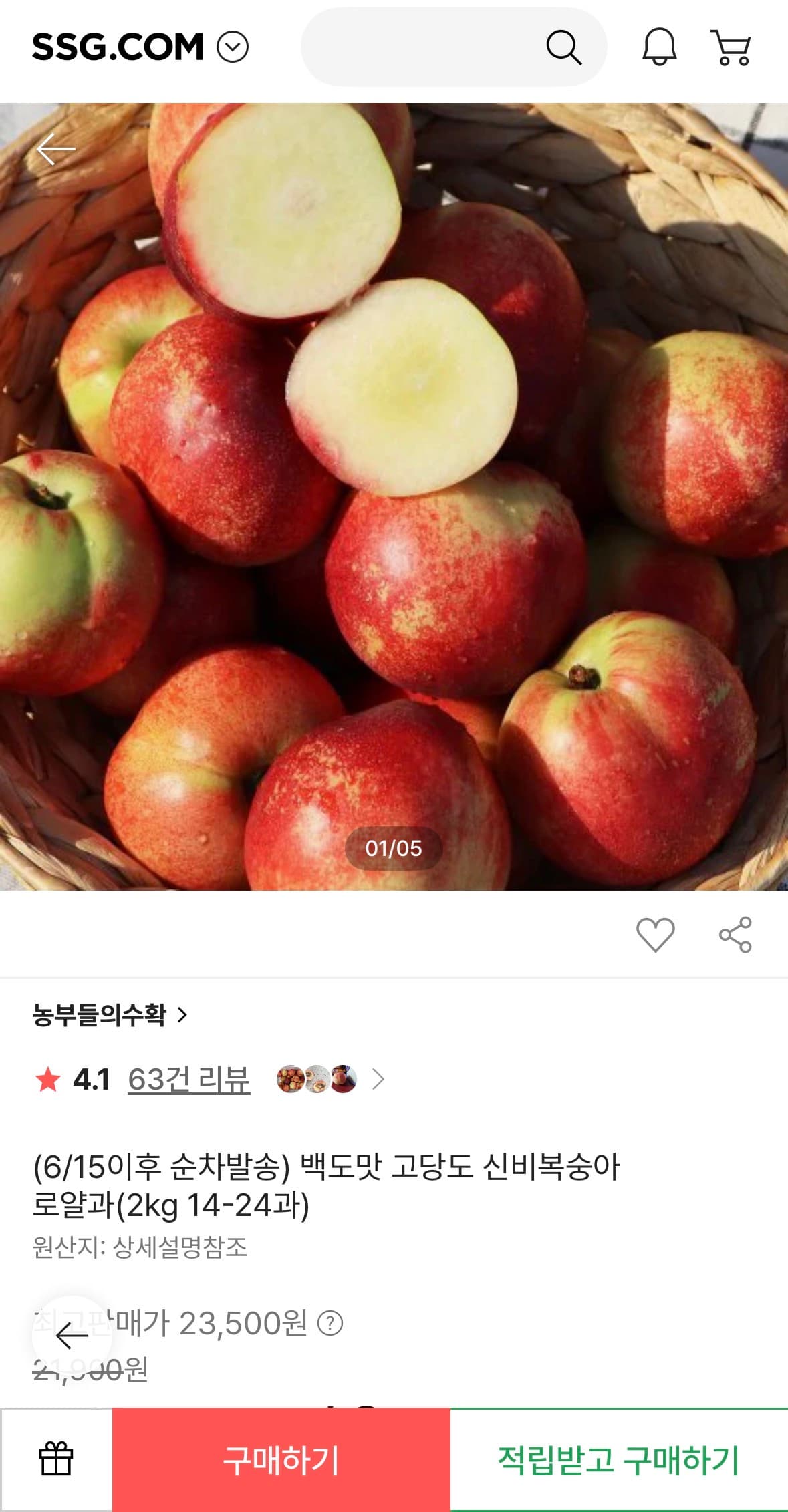 신비복숭아 로얄과