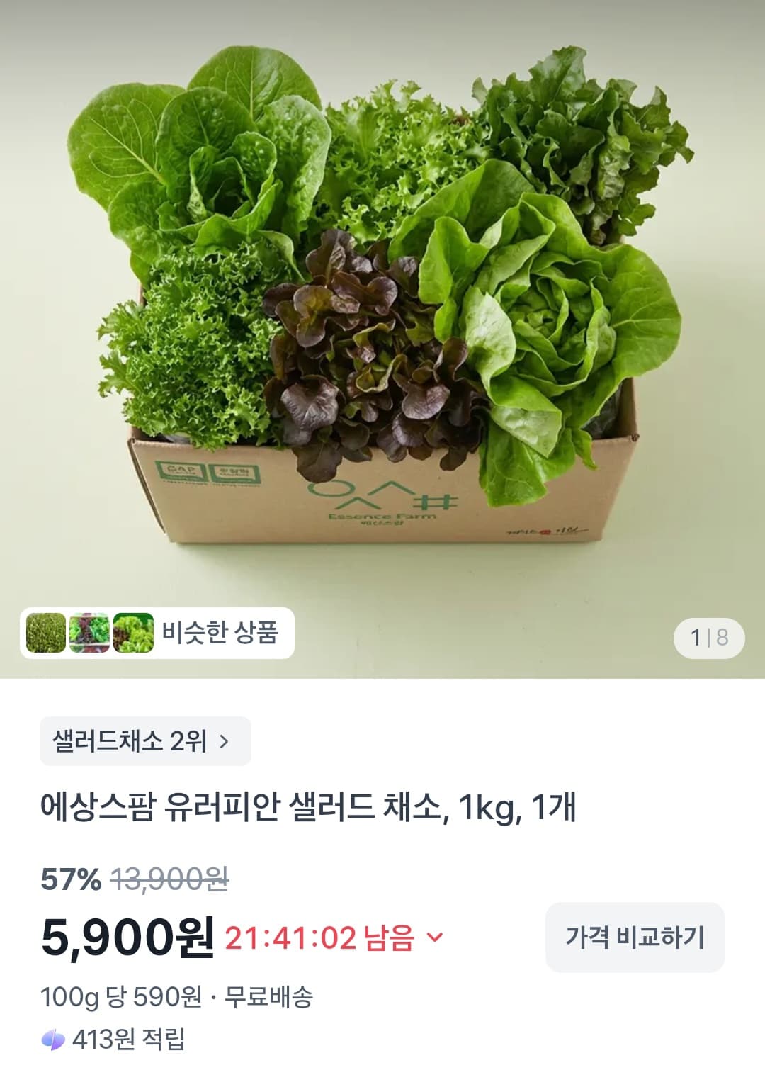 에상스팜 유러피안 샐러드 채소