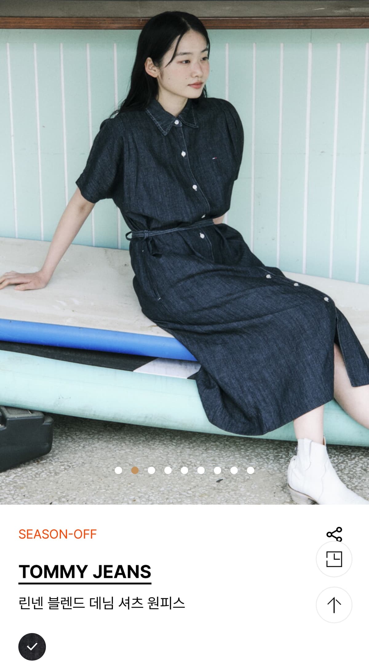 Tommy Hilfiger 데님 셔츠 원피스