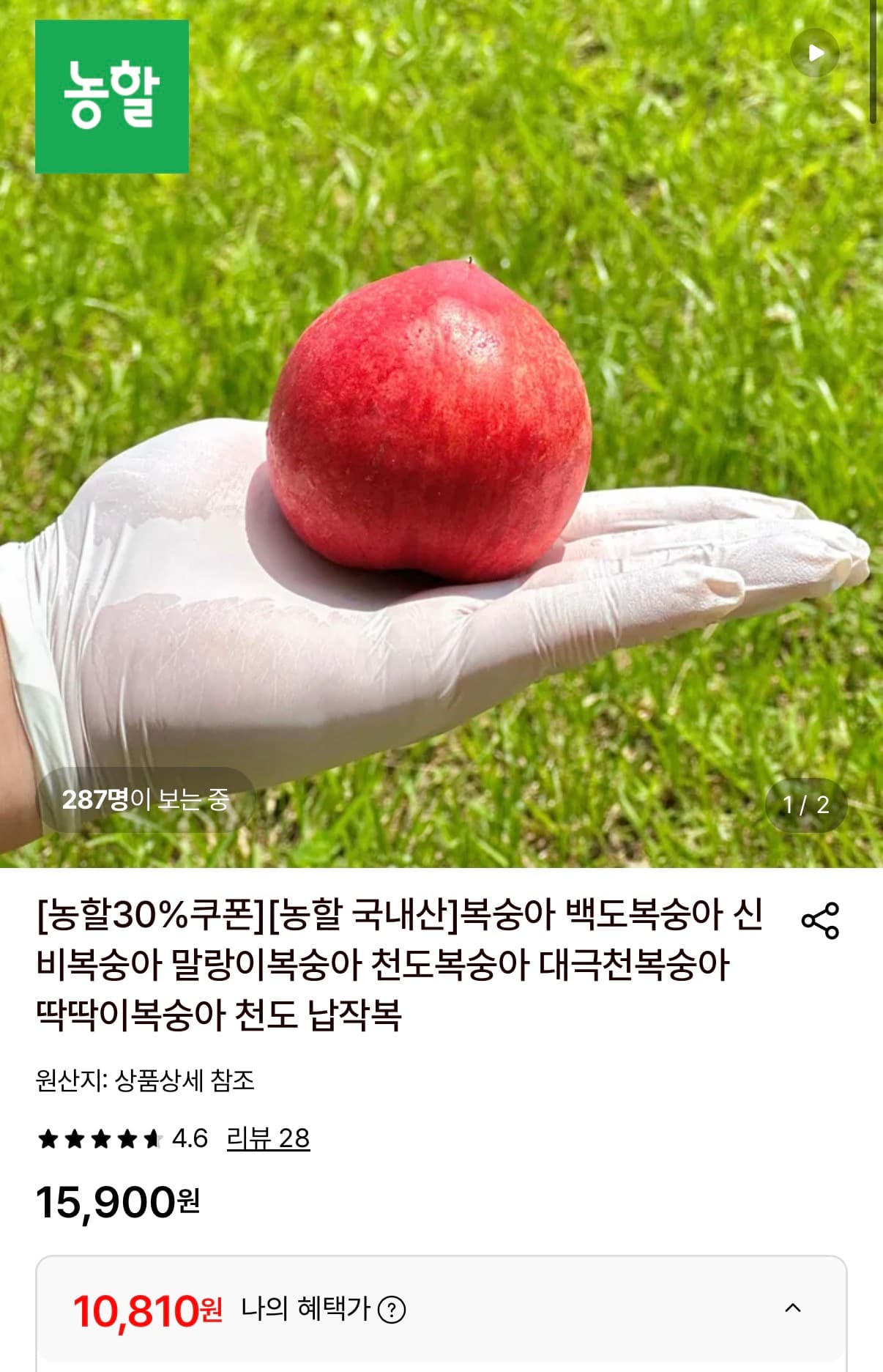 신비복숭아 2kg