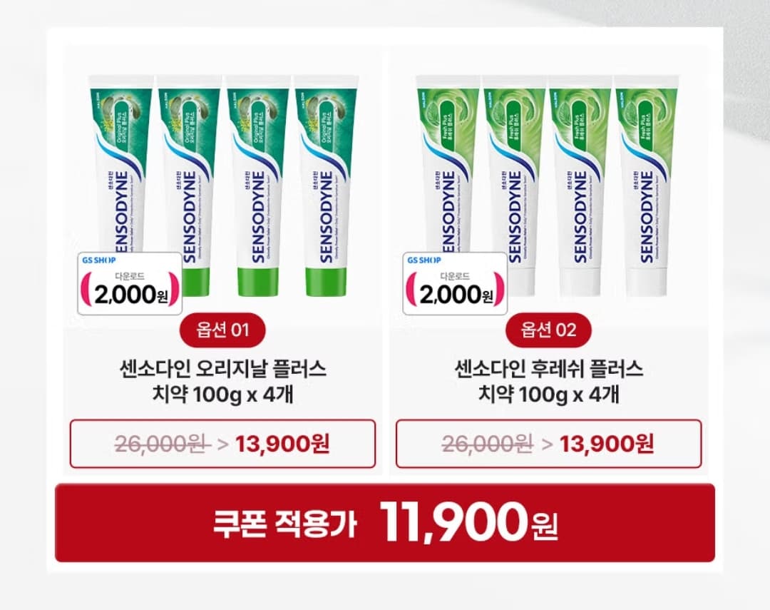센소다인 100g 4개