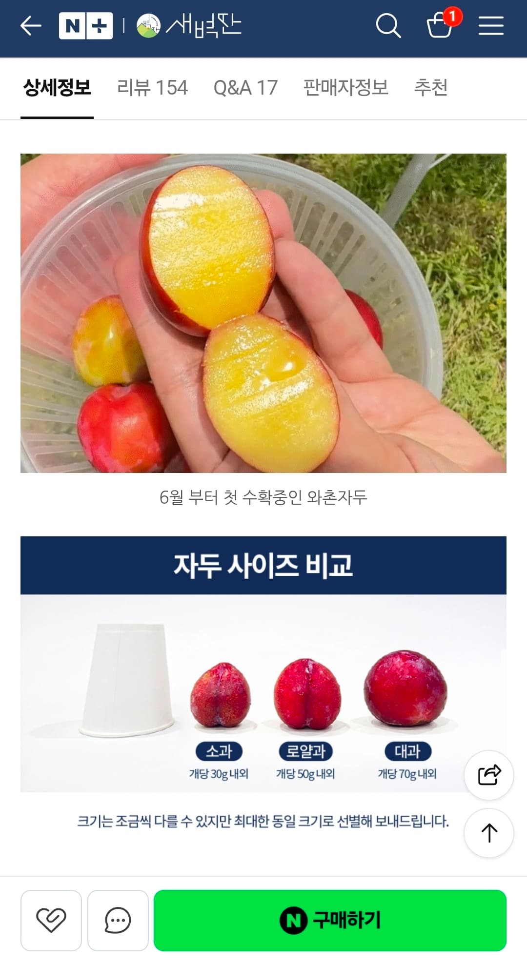 와촌자두 1KG