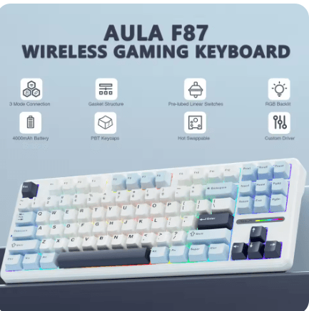 AULA F87 Pro 75% TKL 무선 기계식 키보드