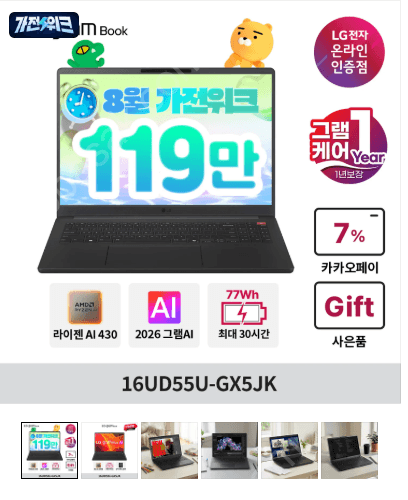 LG 그램북 16UD55U
