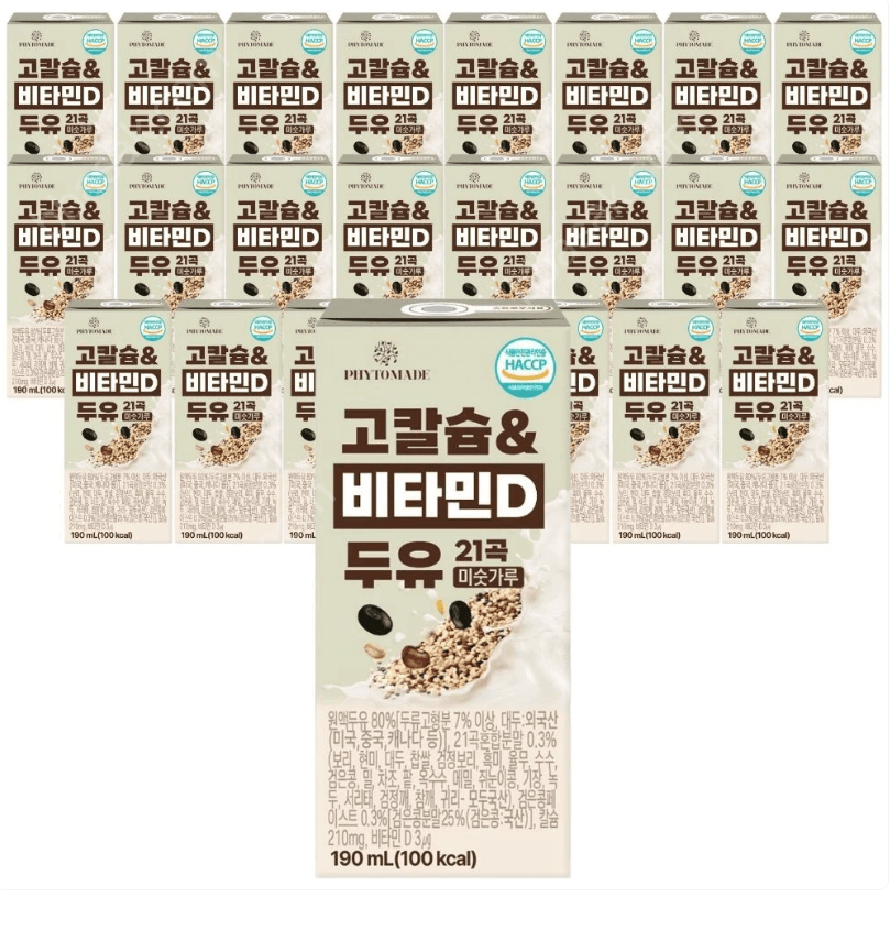 파이토메이드 두유 21곡 미숫가루 190ml 24개