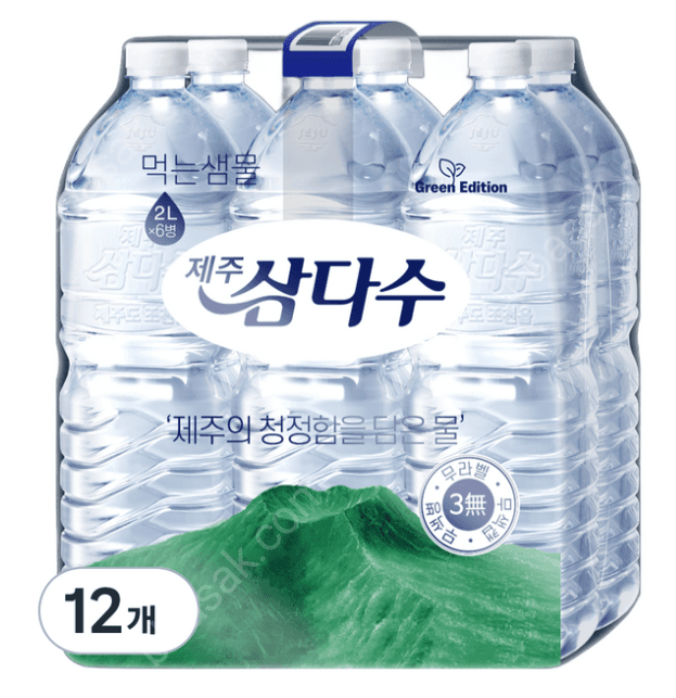 제주삼다수 그린 무라벨 2L 12개