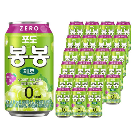 해태htb 포도 봉봉 제로 340ml