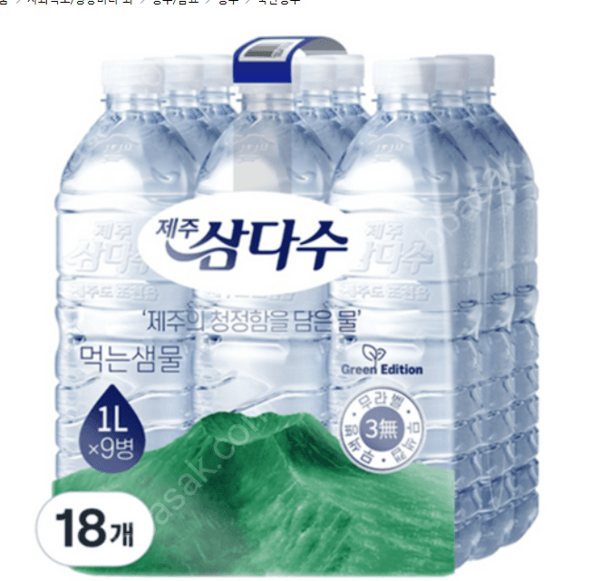Jeju Samdasu Label-Free 1L x 18 Bottles