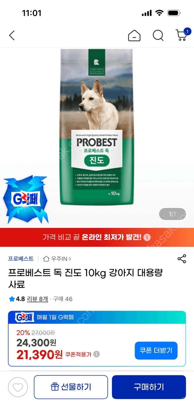 프로베스트 독 진도 10kg