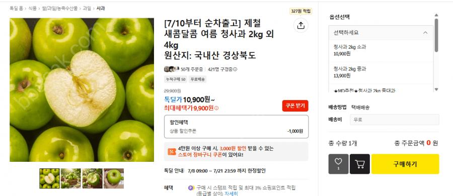 여름 청사과 2kg