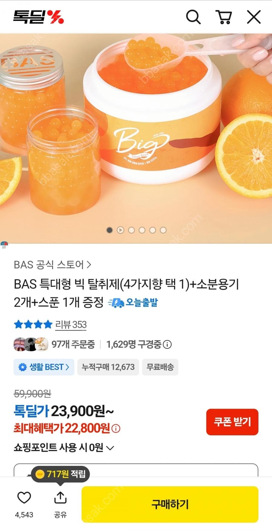 BAS 특대형 빅 탈취제