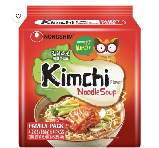 농심 김치라면 4개