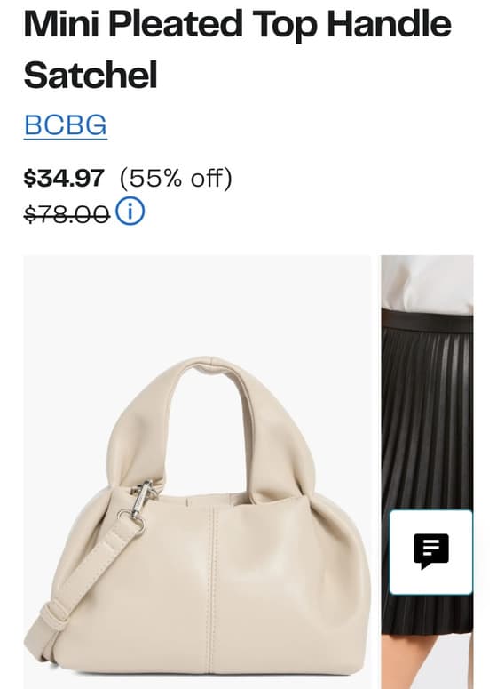 BCBG 미니 탑 핸들 가방
