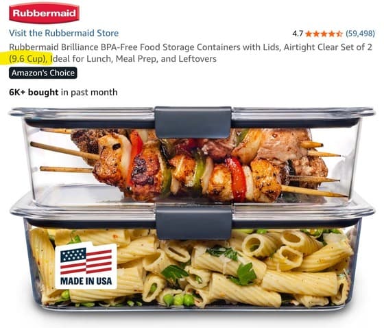 Rubbermaid Brilliance 9.6컵