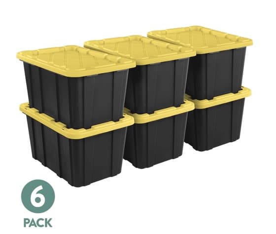 27 gallon storage tote 6개