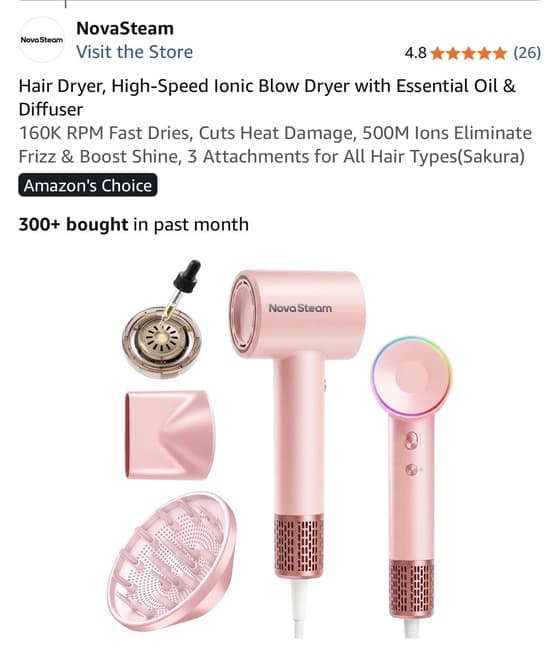 Amazon 고속 이온 헤어드라이어