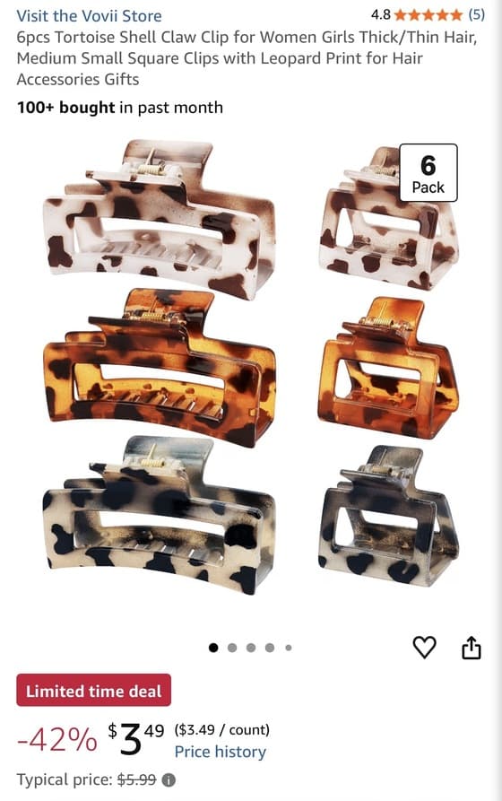 Hair Pin 6-Piece Set