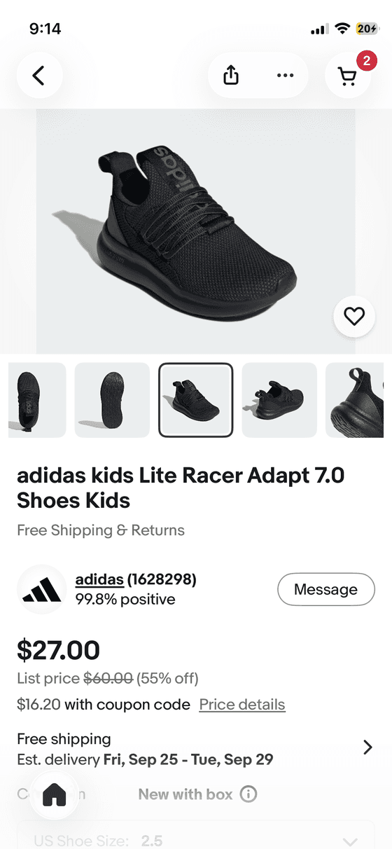 Adidas 키즈 40% 할인