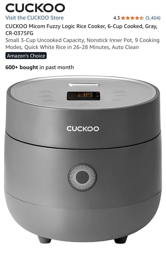 Cuckoo myCOMB Rice Cooker