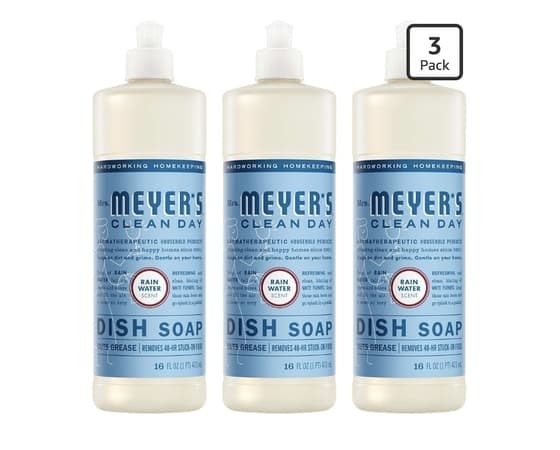 Mrs. Meyer's Clean Day Liquid Dish Soap Rain Water 16 fl oz 3 Pa
