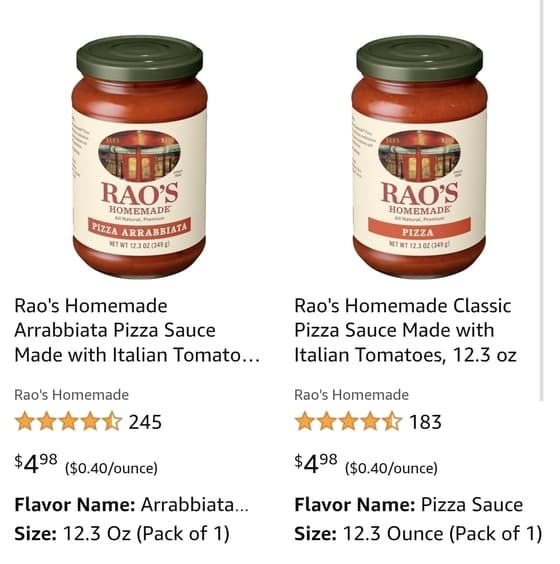 Rao's Homemade Classic Pizza Sauce 2개