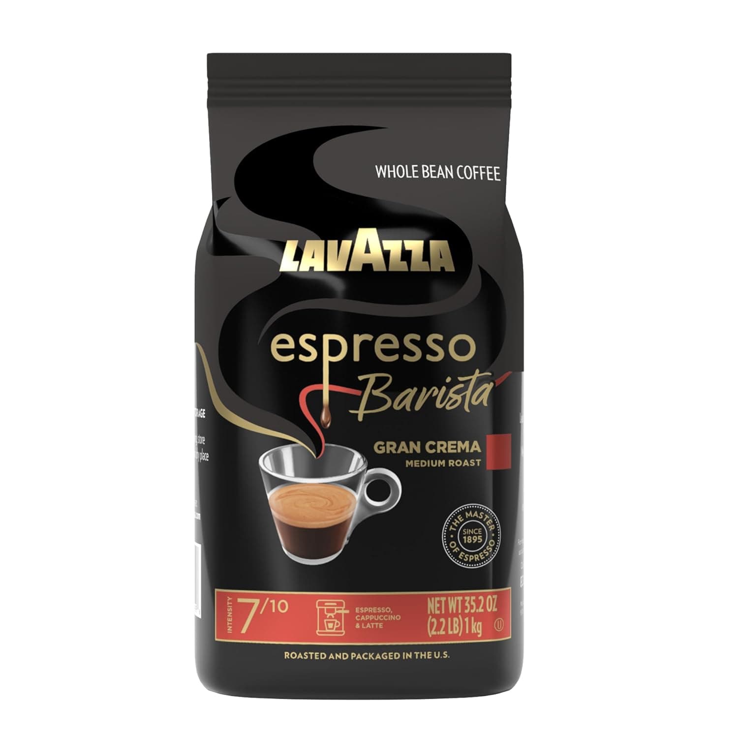Lavazza Espresso Barista Gran Crema Whole Bean Coffee Blend