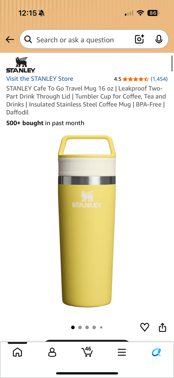 Stanley travel mug 16oz