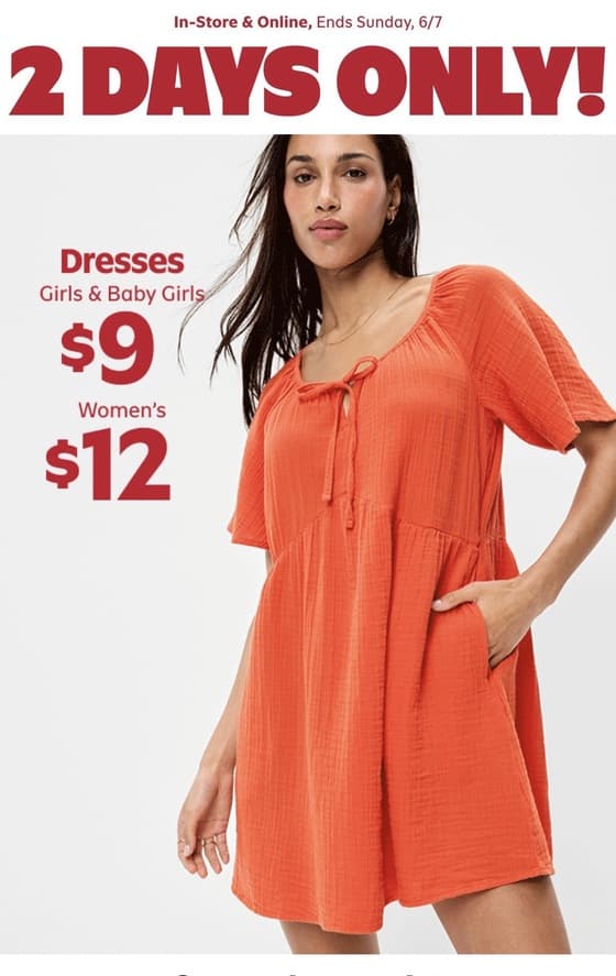 Old Navy 드레스&숏츠 $12
