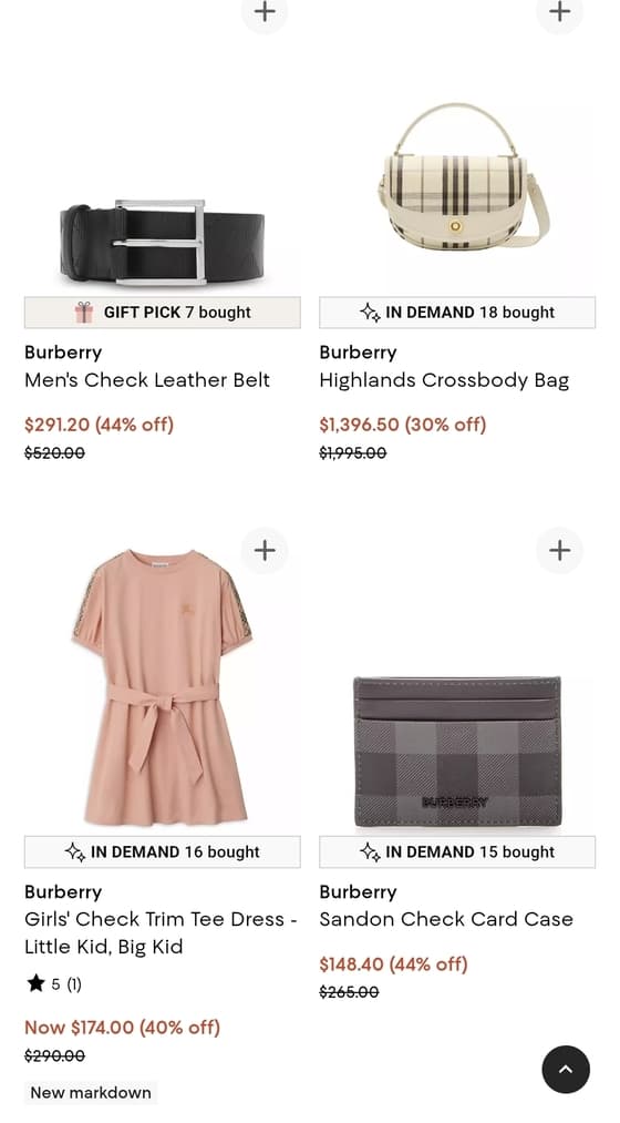 Bloomingdales 버버리 세일